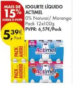 Pingo Doce Iogurte líquido actimel promoção