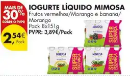 Pingo Doce Iogurte líquido mimosa promoção