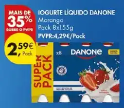 Pingo Doce Iogurte líquido danone morango promoção