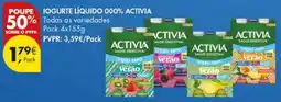 Pingo Doce Iogurte líquido 000% activia promoção