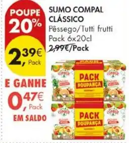 Pingo Doce Sumo compal clássico promoção