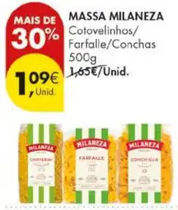 Pingo Doce Massa milaneza cotovelinhos farfalle conchas promoção