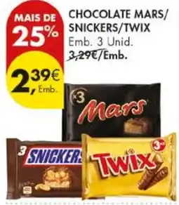 Pingo Doce Chocolate mars/snickerstwix promoção