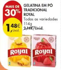 Pingo Doce gelatina em pó tradicional royal promoção