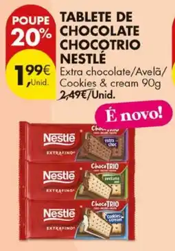 Pingo Doce tablete de chocolate chocotrio nestlé promoção