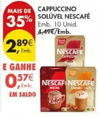 Cappuccino solúvel nescafé