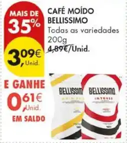 Pingo Doce Café moído bellissimo promoção