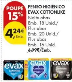 Pingo Doce Penso higiênico evax cottonlike promoção