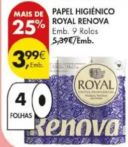 Pingo Doce Papel higiênico royal renova promoção