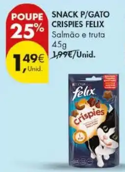 Pingo Doce Snack p/gato crispies felix promoção