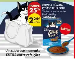 Pingo Doce comida húmida p/gato felix soup promoção