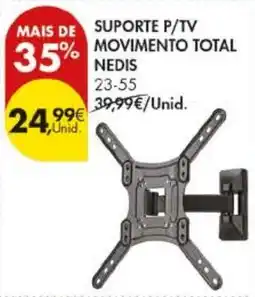 Pingo Doce suporte p/tv movimento total nedis promoção