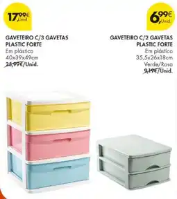 Pingo Doce Gaveteiro c/3 gavetas plastic forte promoção