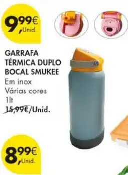 Pingo Doce Garrafa térmica duplo bocal smukee promoção