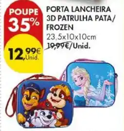 Pingo Doce porta lancheira 3d patrulha pata/frozen promoção
