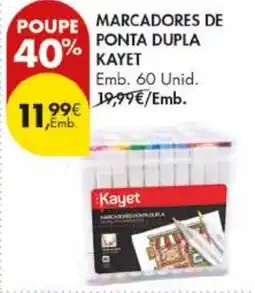 Pingo Doce Marcadores de ponta dupla kayet promoção