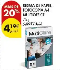 Pingo Doce Resma de papel fotocópia a4 multioffice promoção