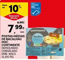 Continente Postas médias de bacalhau msc continente promoção