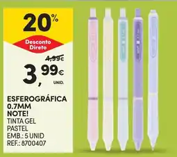 Continente esferográfica note! promoção