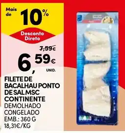 Continente filete de bacalhau ponto de salmsc continente promoção
