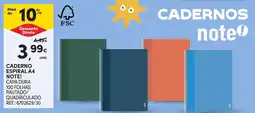 Continente Caderno espiral a4 note! promoção
