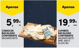 Continente Caras de bacalhau continente salgado seco promoção