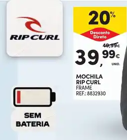 Continente Mochila rip curl frame promoção