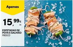 Continente espetadas de pota e salmão fresco promoção
