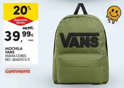 Continente Mochila vans promoção