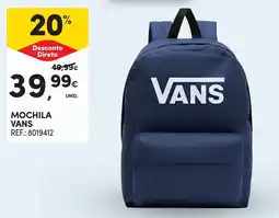 Continente Mochila vans promoção