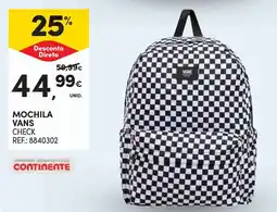 Continente Mochila vans check promoção