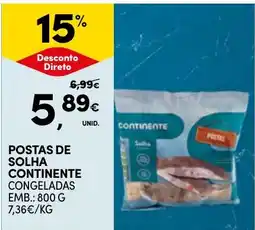 Continente Postas de solha continente promoção