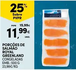 Continente Porções de salmão royal greenland promoção
