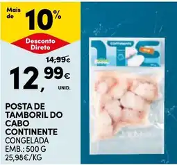 Continente Posta de tamboril do cabo continente promoção