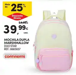 Continente Mochila dupla marshmallow duo star promoção