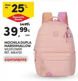 Continente Mochila dupla marshmallow wildflower promoção