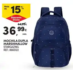 Continente Mochila dupla marshmallow stargazing promoção
