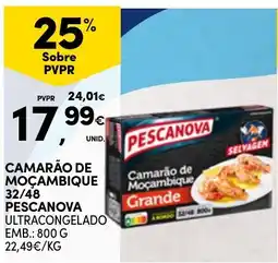 Continente Camarão de moçambique pescanova promoção