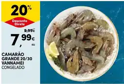 Continente Camarão grande 20/30 vannamei congelado promoção