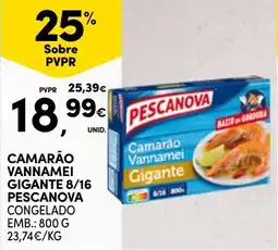 Continente Camarão vannamei gigante pescanova promoção