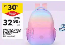 Continente Mochila dupla marshmallow degradê promoção