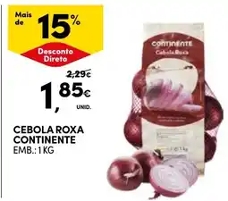 Continente cebola roxa continente promoção