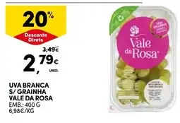 Continente Uva branca s/ graina vale da rosa promoção