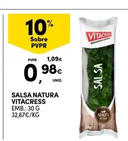 Continente Salsa natura vitacress promoção
