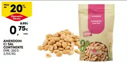 Continente amendoim c/ sal continente promoção