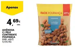 Continente Amêndoa c/ pele continente poupança promoção