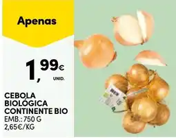 Continente cebola biológica continente bio promoção