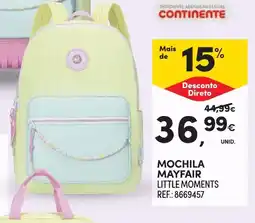 Continente Mochila mayfair little moments promoção