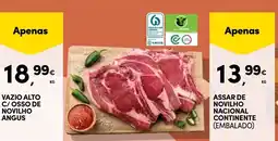 Continente Vazio alto c/ osso de novilho angus promoção