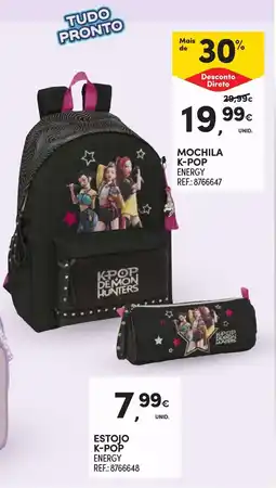 Continente Mochila k-pop energy promoção
